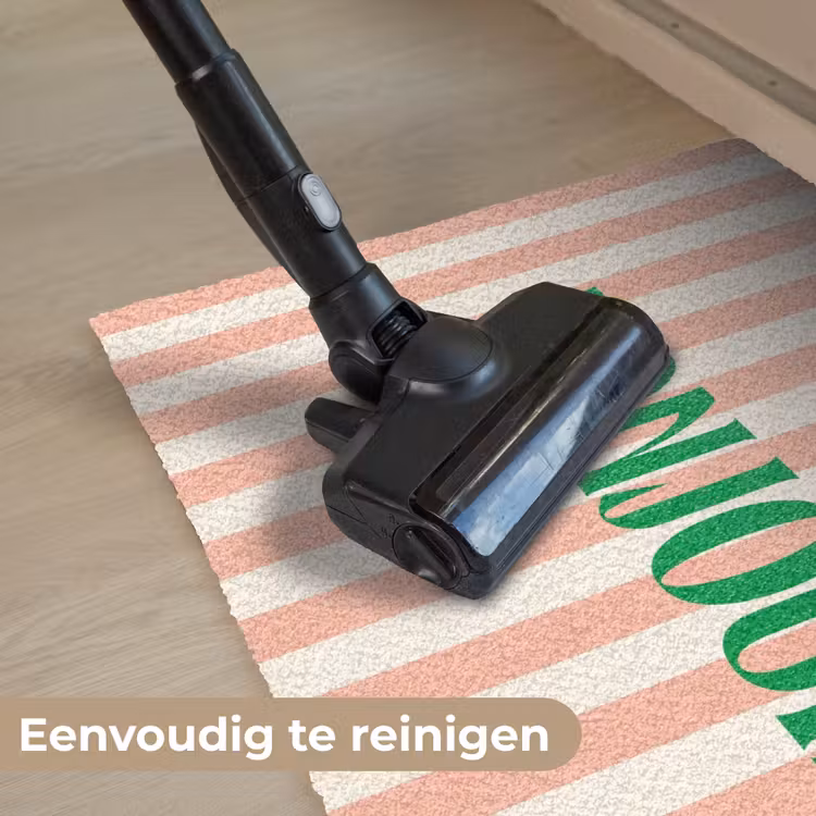 Deurmat - Zachtroze - Groen - Strepen - Bonjour — 9