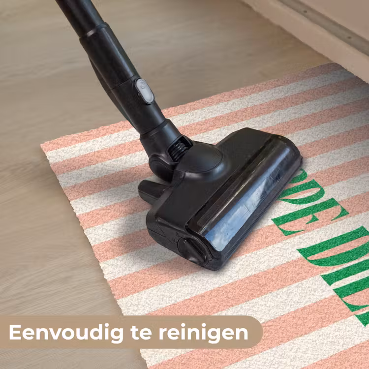 Deurmat - Zachtroze - Groen - Strepen - Carpe Diem — 9