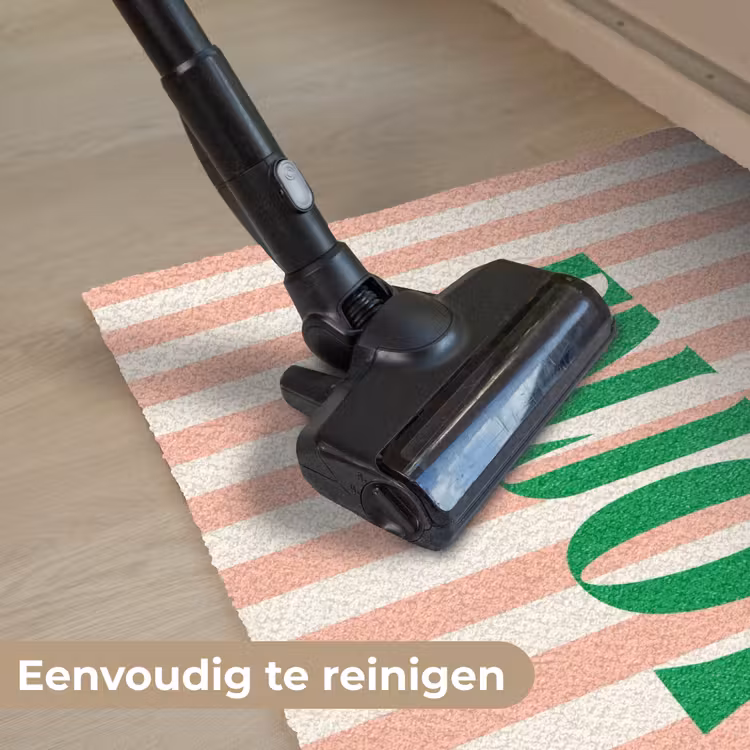 Deurmat - Zachtroze - Groen - Strepen - Enoy — 9