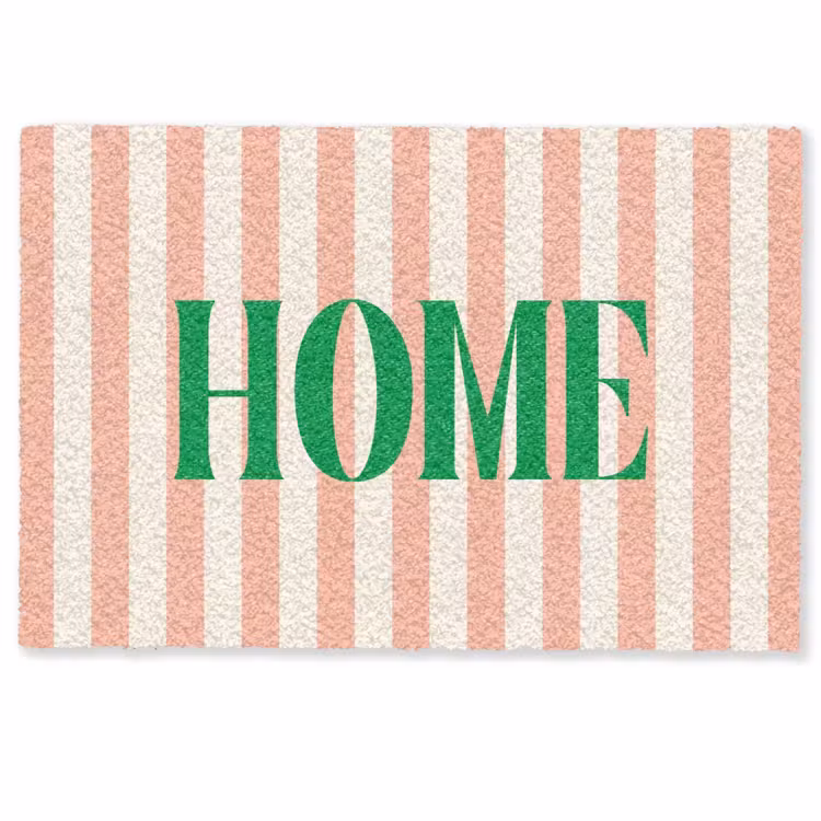 Deurmat - Zachtroze - Groen - Strepen - Home — 1