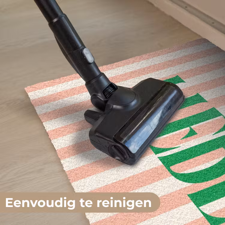Deurmat - Zachtroze - Groen - Strepen - Liebe — 9
