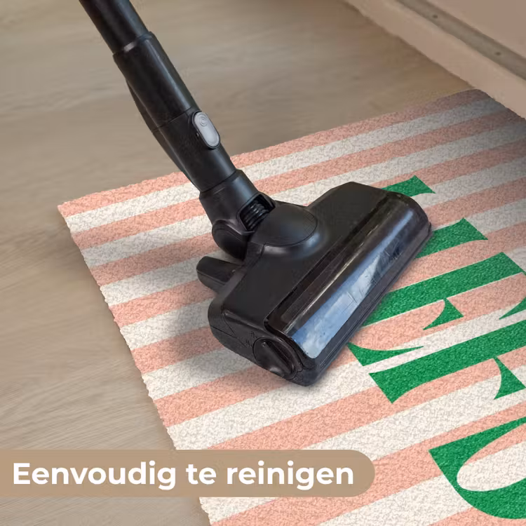 Deurmat - Zachtroze - Groen - Strepen - Liefs — 9