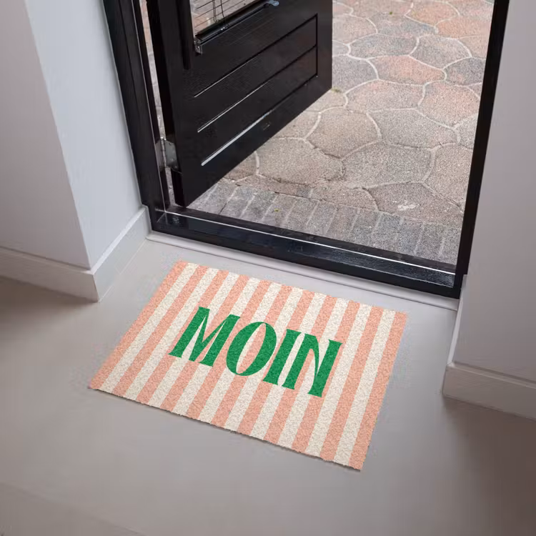 Deurmat - Zachtroze - Groen - Strepen - Moin — 4