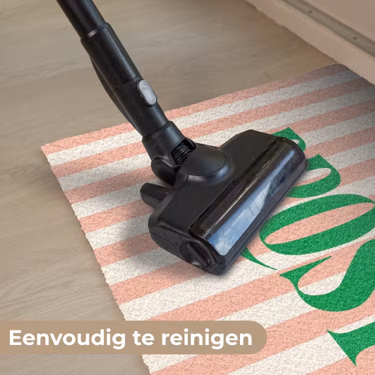 Deurmat - Zachtroze - Groen - Strepen - Prost — 9