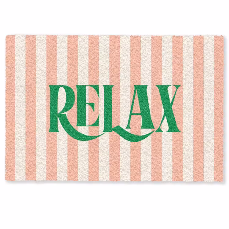 Deurmat - Zachtroze - Groen - Strepen - Relax — 1