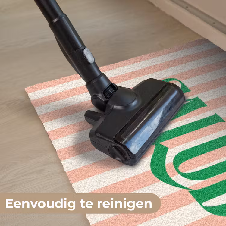 Deurmat - Zachtroze - Groen - Strepen - Salud — 9