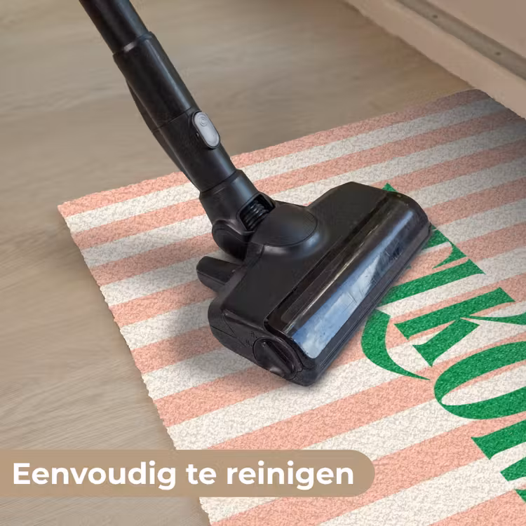 Deurmat - Zachtroze - Groen - Strepen - Welkom — 9