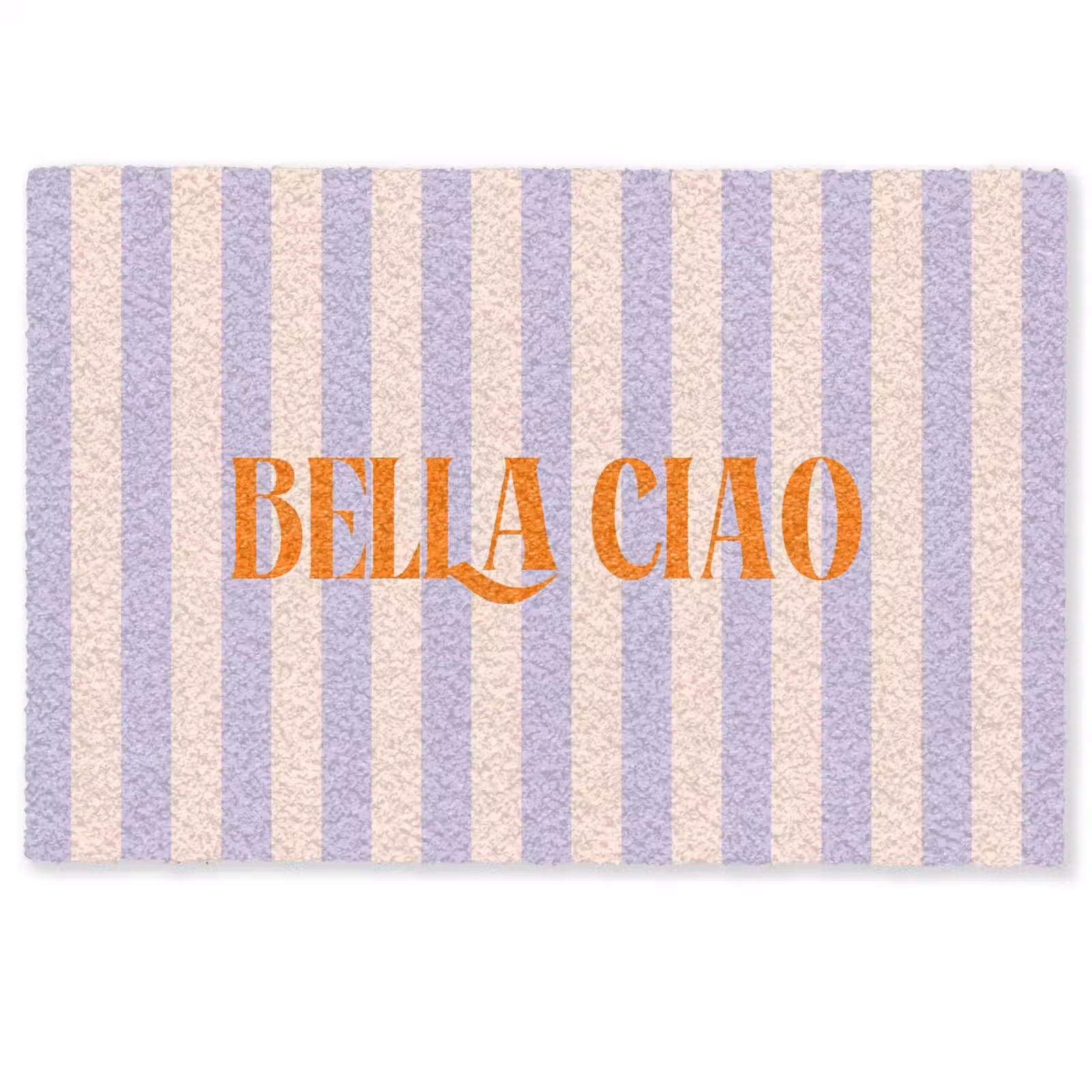 Deurmat - Lila - Oranje - Strepen - Bella Ciao — 1