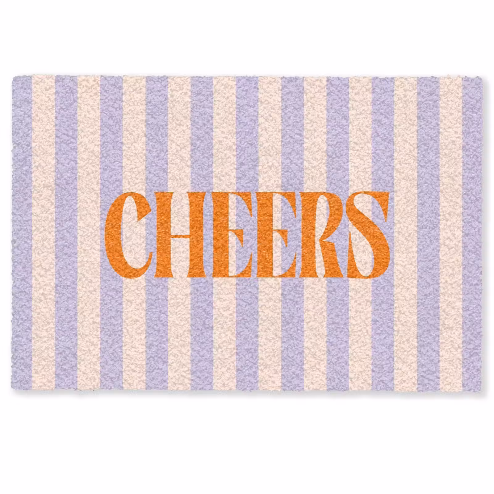 Deurmat - Lila - Oranje - Strepen - Cheers — 1
