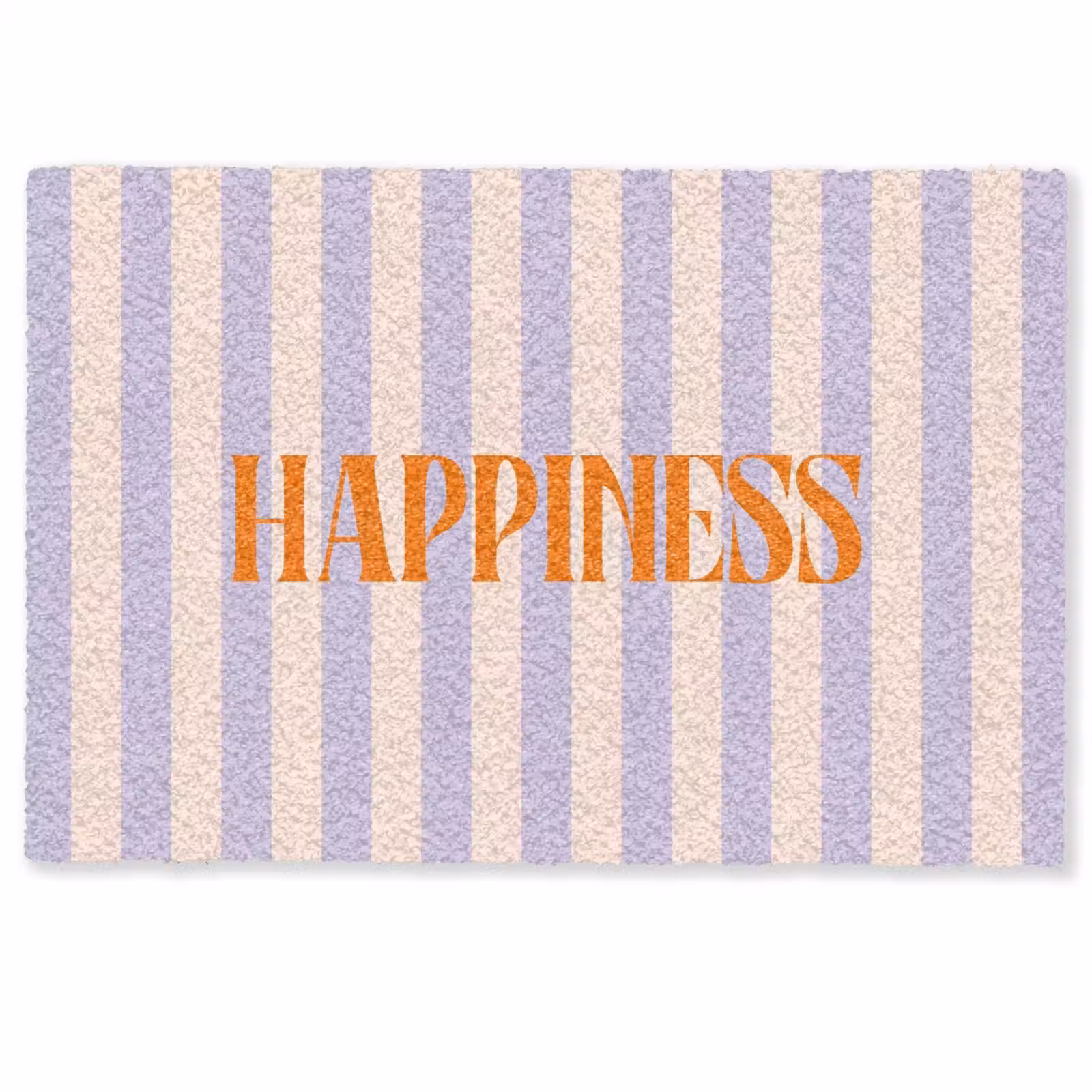 Deurmat - Lila - Oranje - Strepen - Happiness — 1