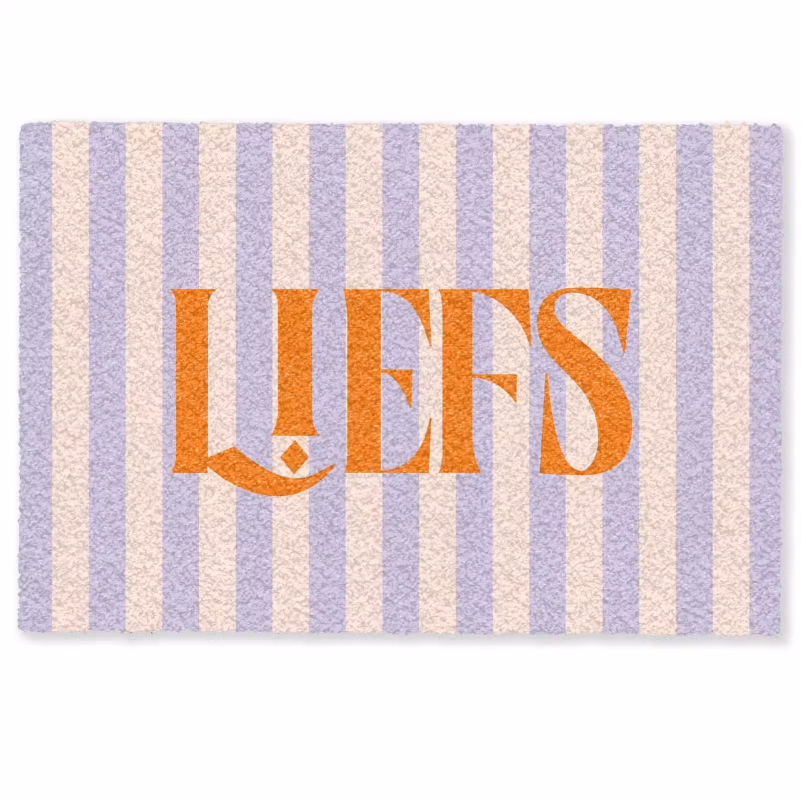 Deurmat - Lila - Oranje - Strepen - Liefs — 1