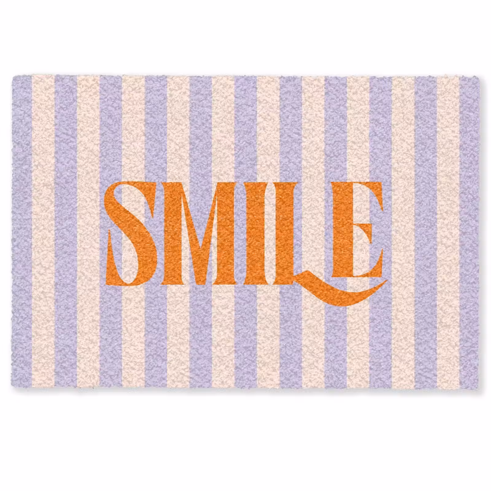 Deurmat - Lila - Oranje - Strepen - Smile — 1