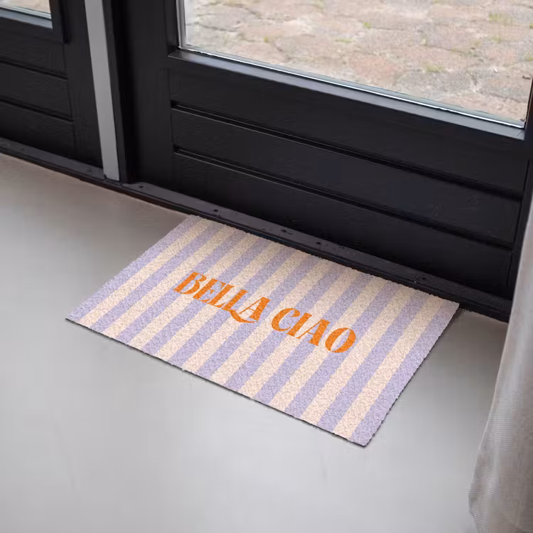 Deurmat - Lila - Oranje - Strepen - Bella Ciao — 2