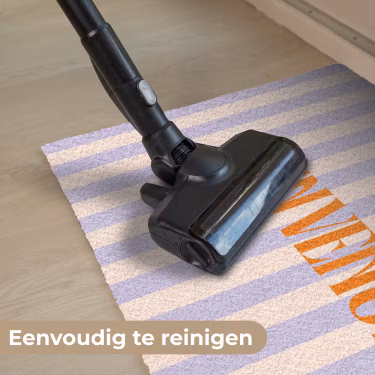 Deurmat - Lila - Oranje - Strepen - Bienvenue — 9