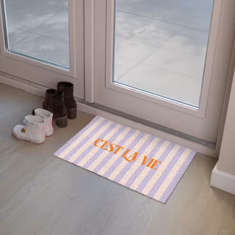 Deurmat - Lila - Oranje - Strepen - C'est La Vie — 8