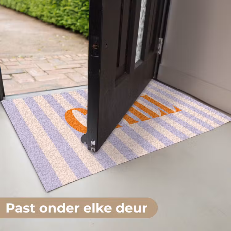 Deurmat - Lila - Oranje - Strepen - Chill — 7