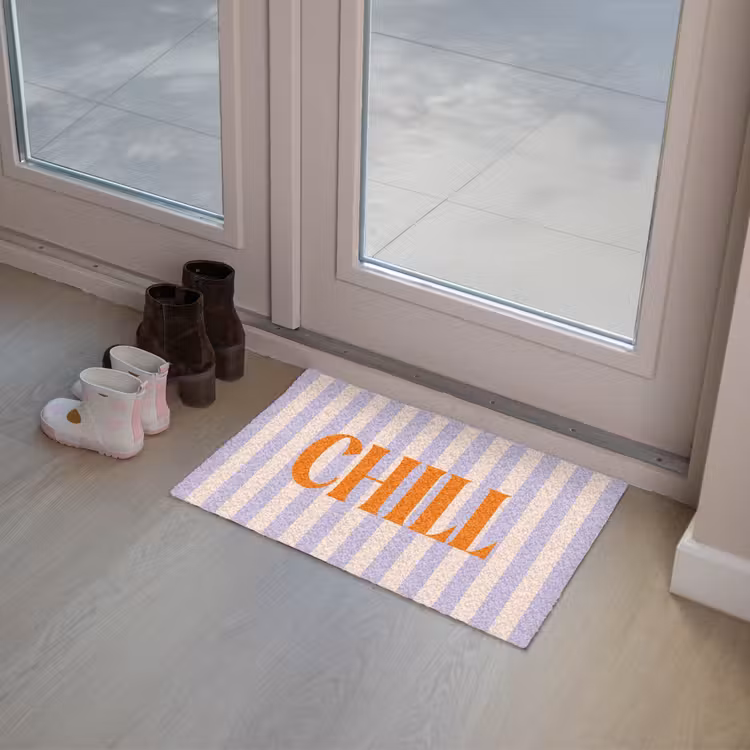 Deurmat - Lila - Oranje - Strepen - Chill — 8
