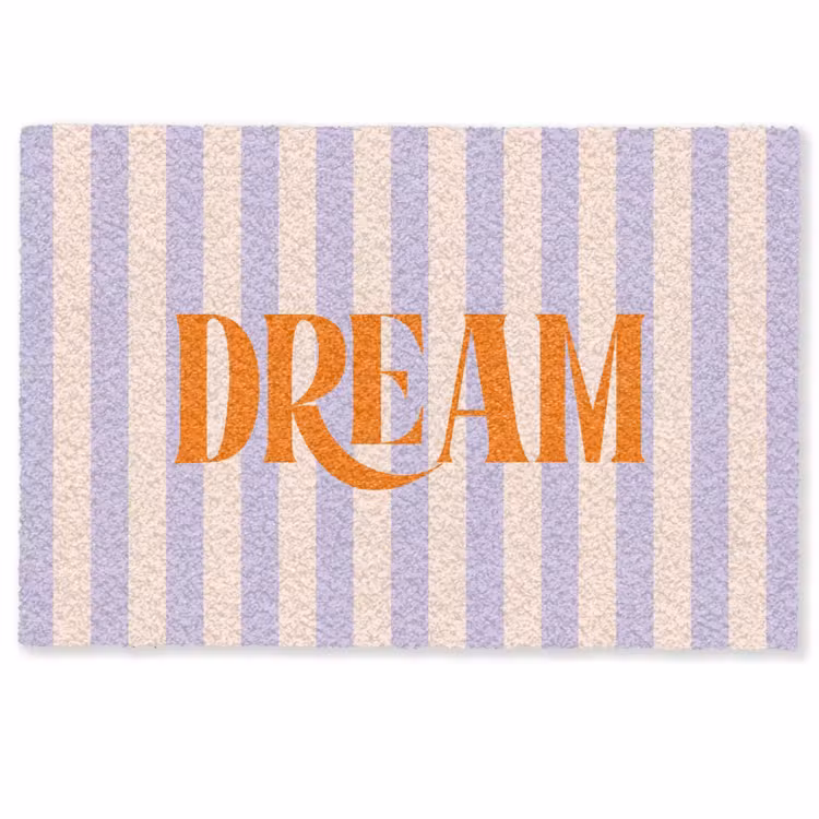 Deurmat - Lila - Oranje - Strepen - Dream — 1