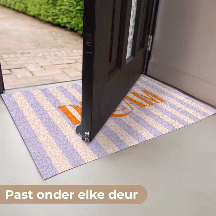 Deurmat - Lila - Oranje - Strepen - Dream — 7
