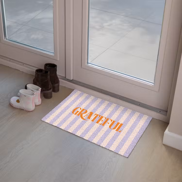 Deurmat - Lila - Oranje - Strepen - Grateful — 8