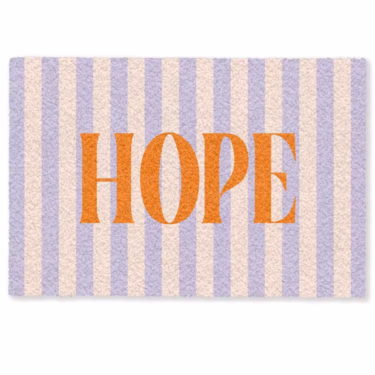 Deurmat - Lila - Oranje - Strepen - Hope — 1