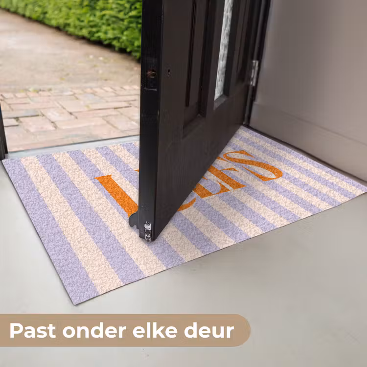 Deurmat - Lila - Oranje - Strepen - Liefs — 7