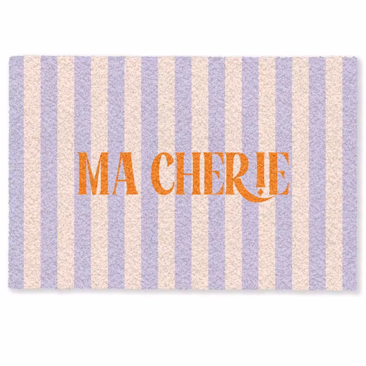 Deurmat - Lila - Oranje - Strepen - Ma Cherie — 1
