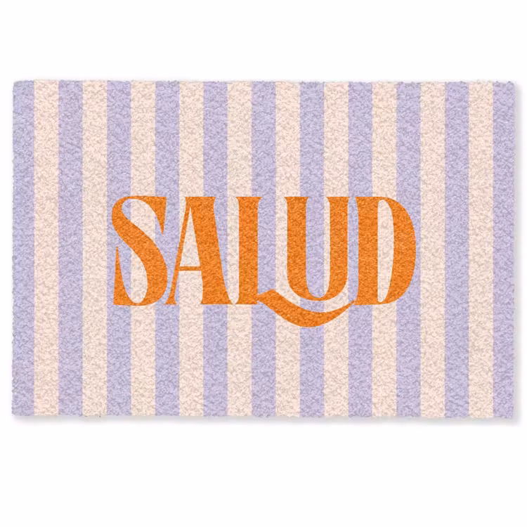Deurmat - Lila - Oranje - Strepen - Salud — 1