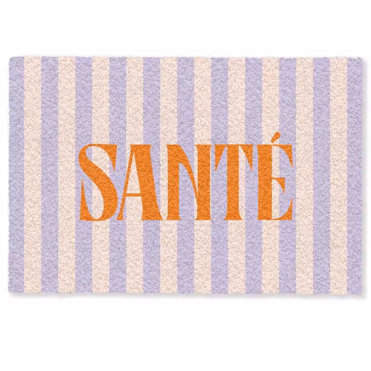 Deurmat - Lila - Oranje - Strepen - Santé — 1