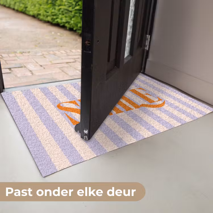 Deurmat - Lila - Oranje - Strepen - Smile — 7
