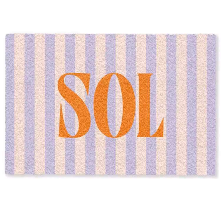 Deurmat - Lila - Oranje - Strepen - Sol — 1