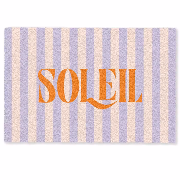 Deurmat - Lila - Oranje - Strepen - Soleil — 1