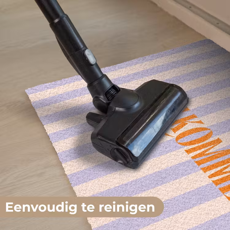 Deurmat - Lila - Oranje - Strepen - Wilkommen — 9