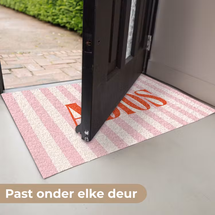 Deurmat - Zachtroze - Rood - Strepen - Adiós — 7