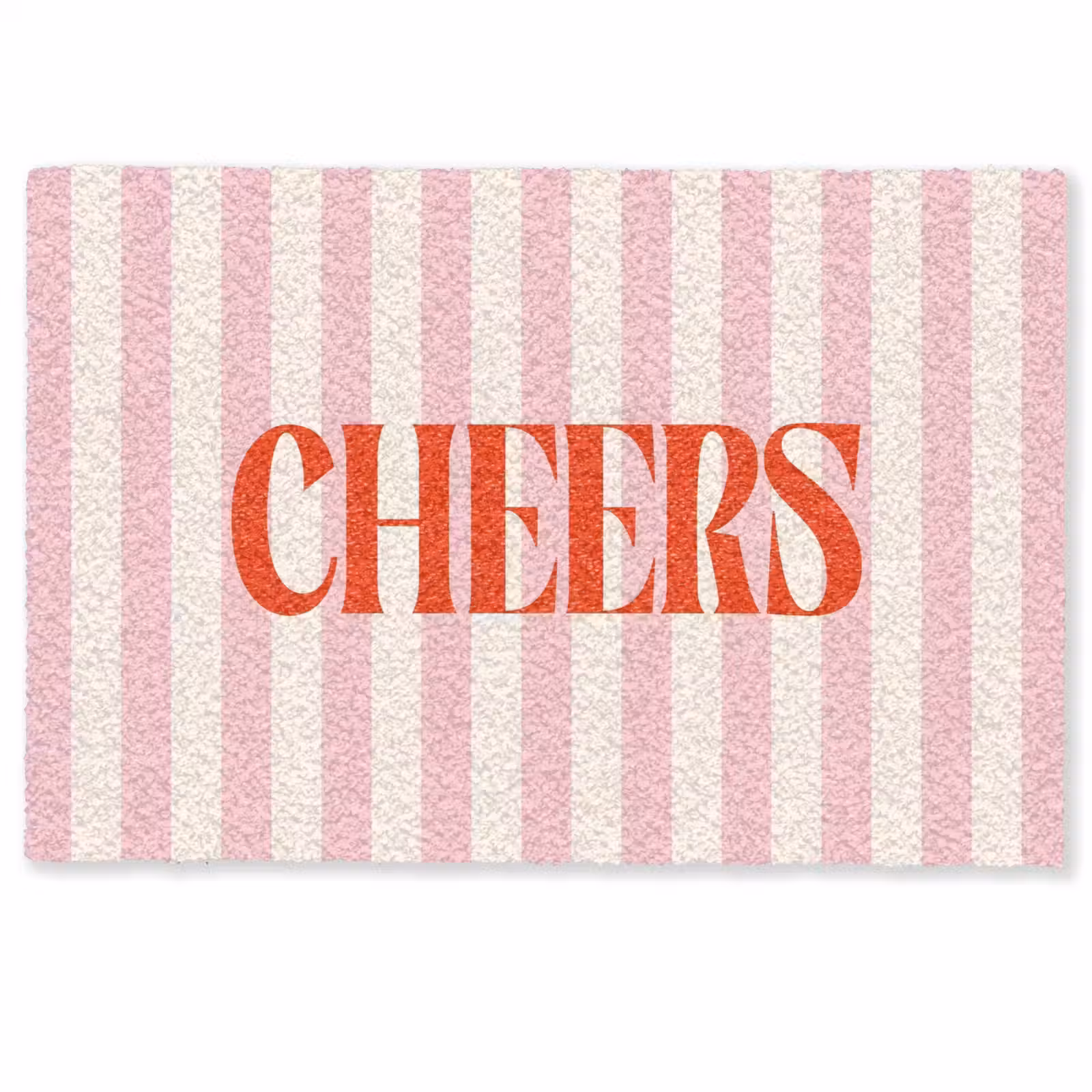 Deurmat - Zachtroze - Rood - Strepen - Cheers — 1