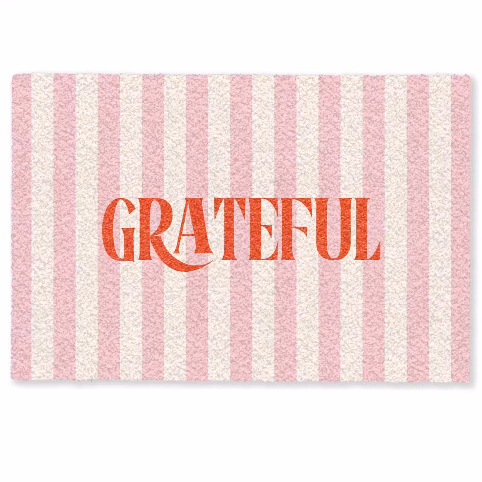 Deurmat - Zachtroze - Rood - Strepen - Grateful — 1
