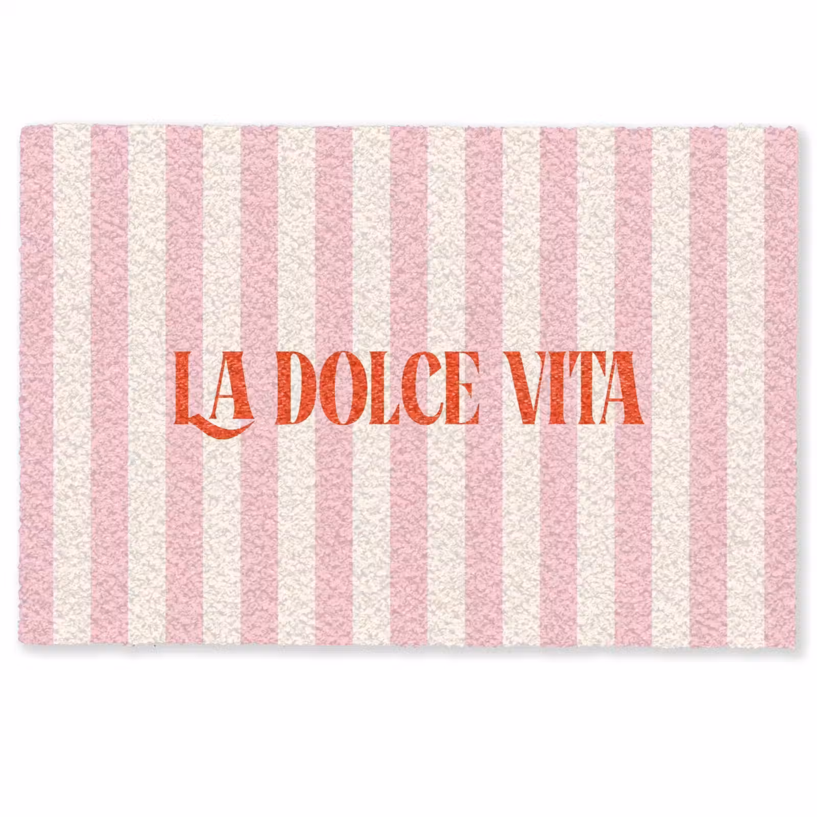 Deurmat - Zachtroze - Rood - Strepen - La Dolce Vita — 1