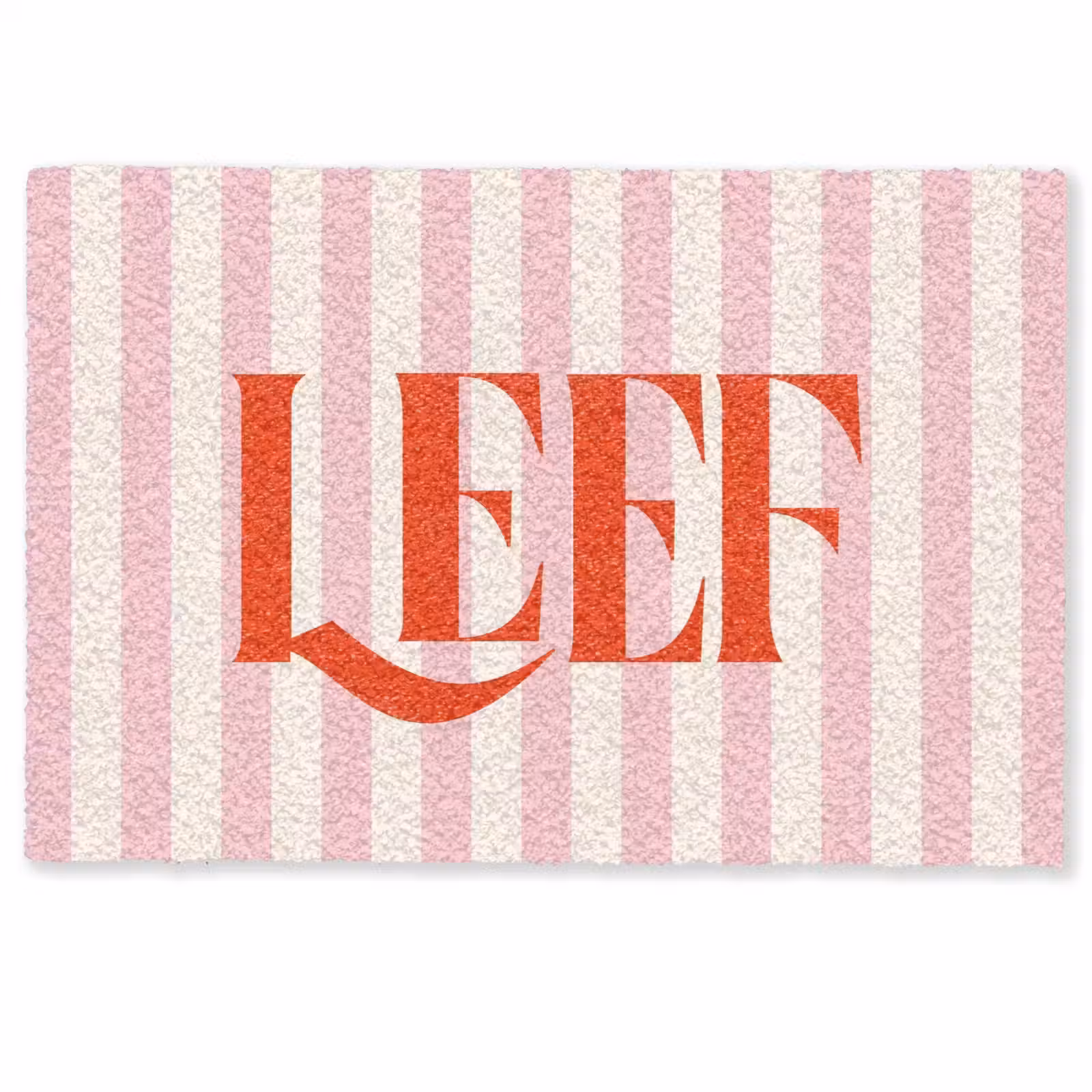 Deurmat - Zachtroze - Rood - Strepen - Leef — 1