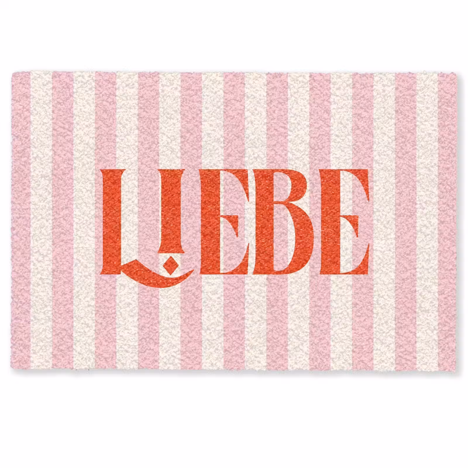 Deurmat - Zachtroze - Rood - Strepen - Liebe — 1