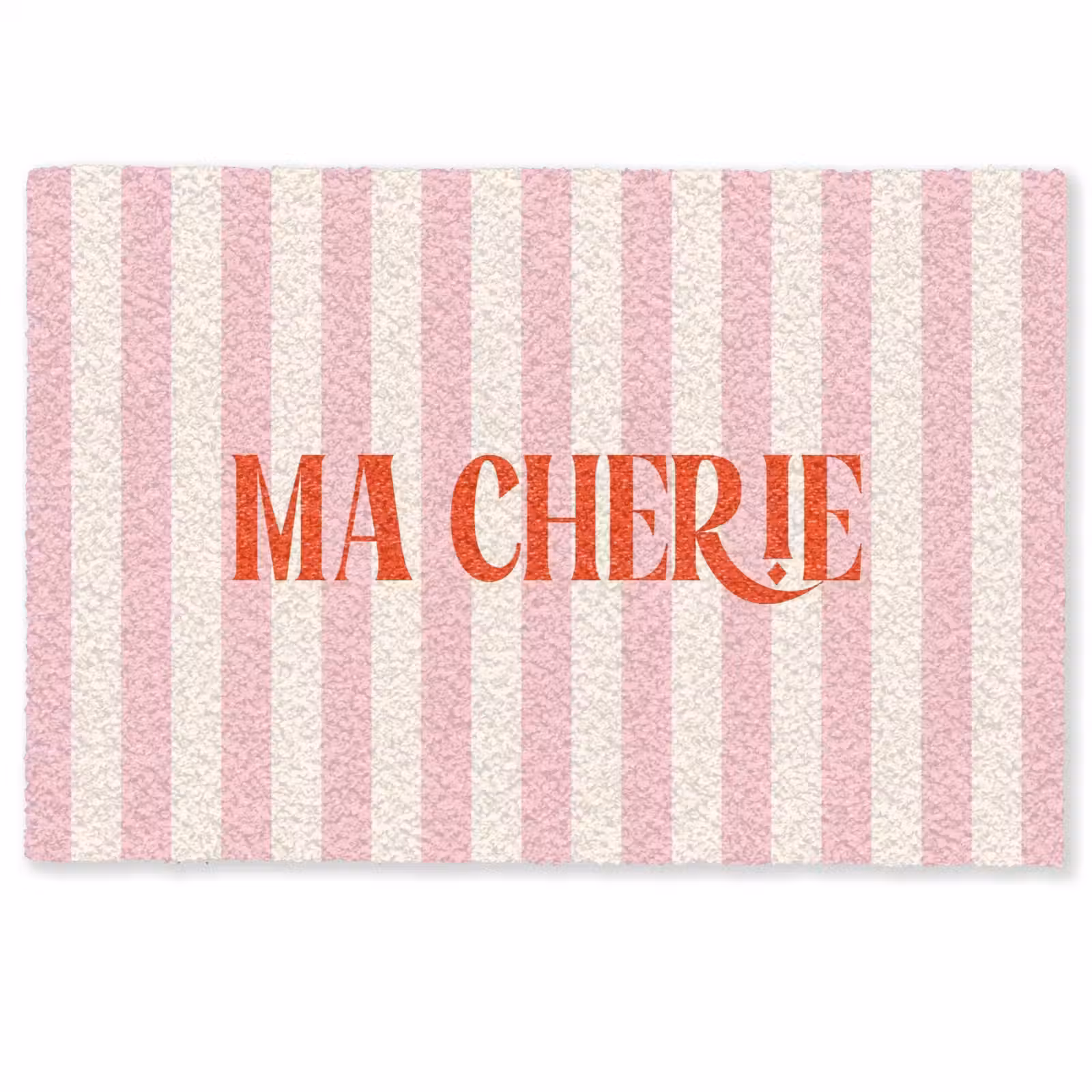 Deurmat - Zachtroze - Rood - Strepen - Ma Cherie — 1