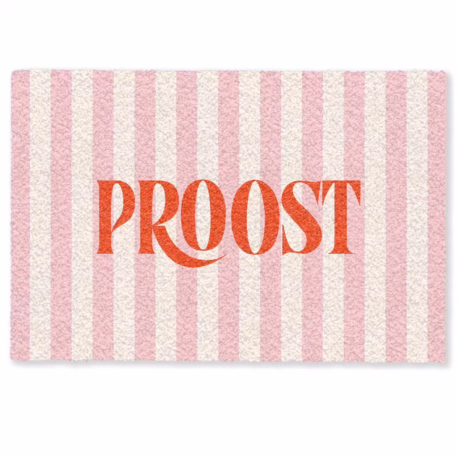 Deurmat - Zachtroze - Rood - Strepen - Proost — 1