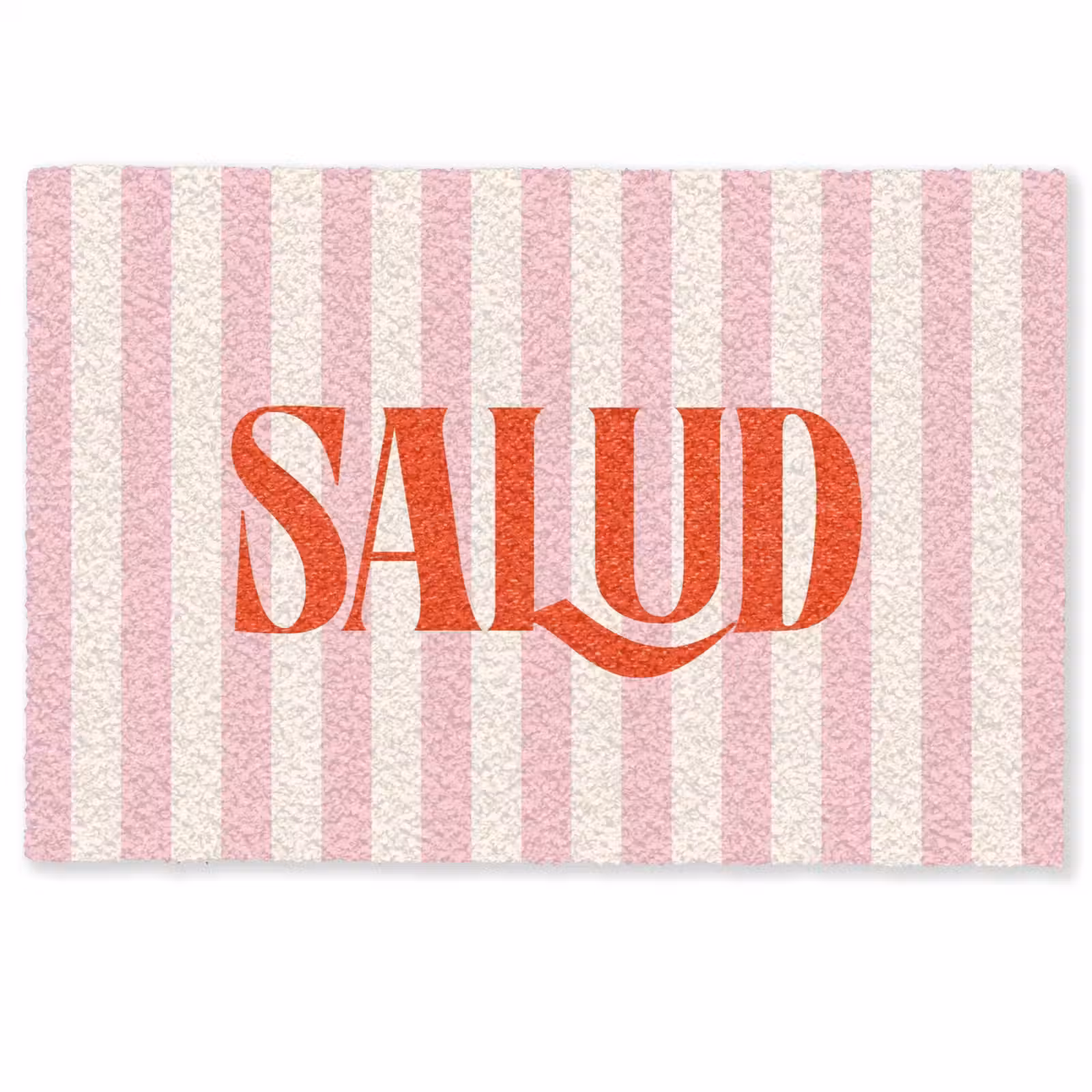 Deurmat - Zachtroze - Rood - Strepen - Salud — 1