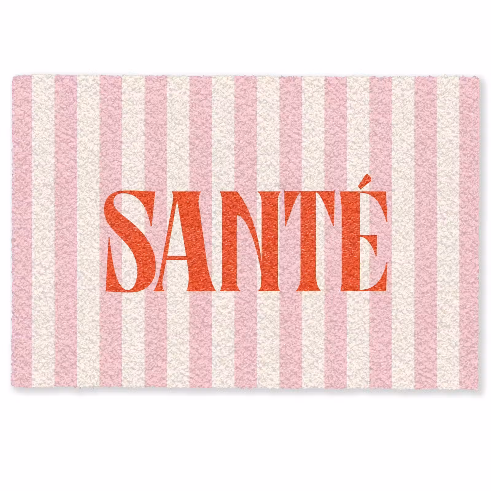 Deurmat - Zachtroze - Rood - Strepen - Santé — 1