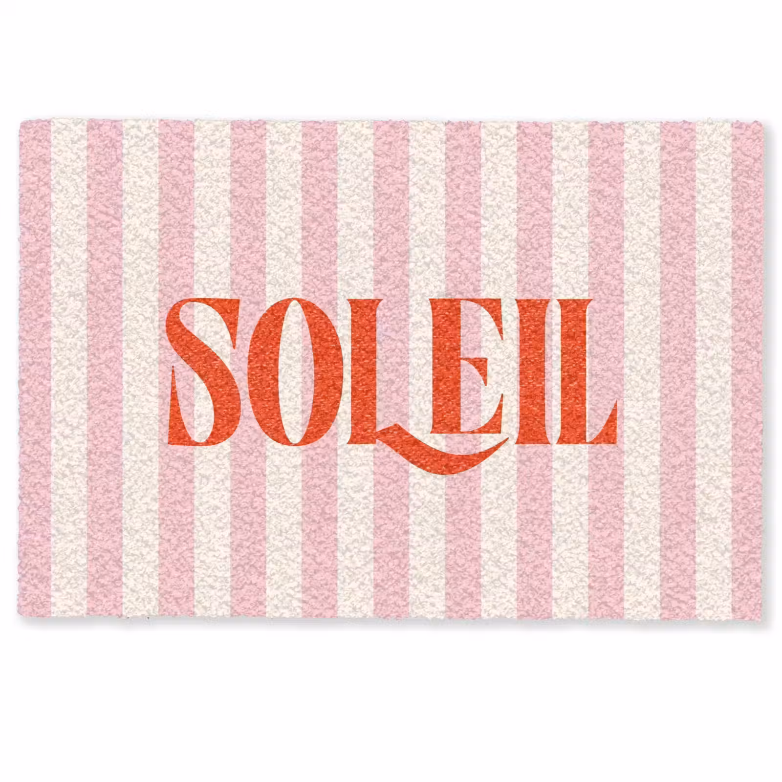 Deurmat - Zachtroze - Rood - Strepen - Soleil — 1