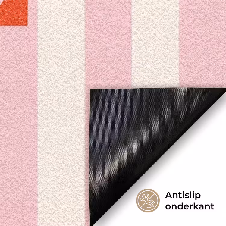 Deurmat - Zachtroze - Rood - Strepen - Chill — 6