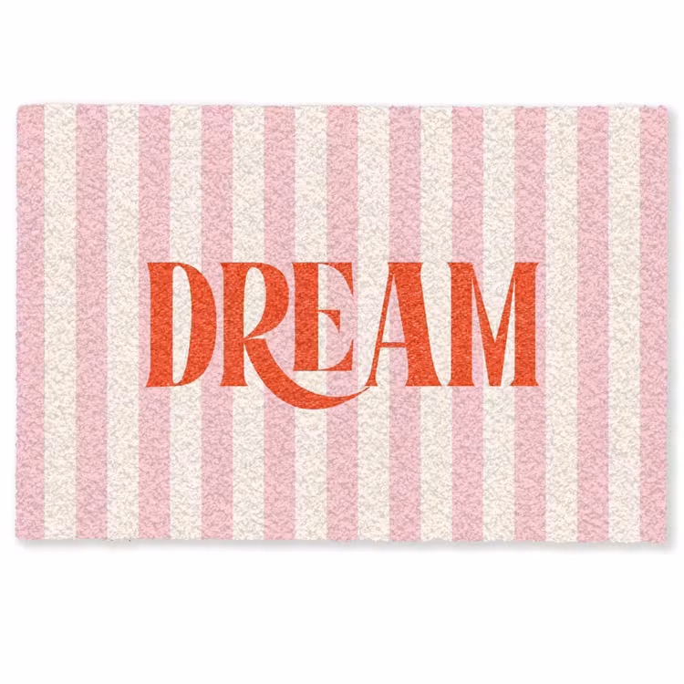 Deurmat - Zachtroze - Rood - Strepen - Dream — 1