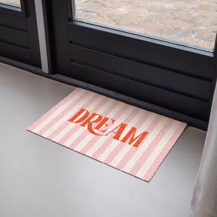 Deurmat - Zachtroze - Rood - Strepen - Dream — 2