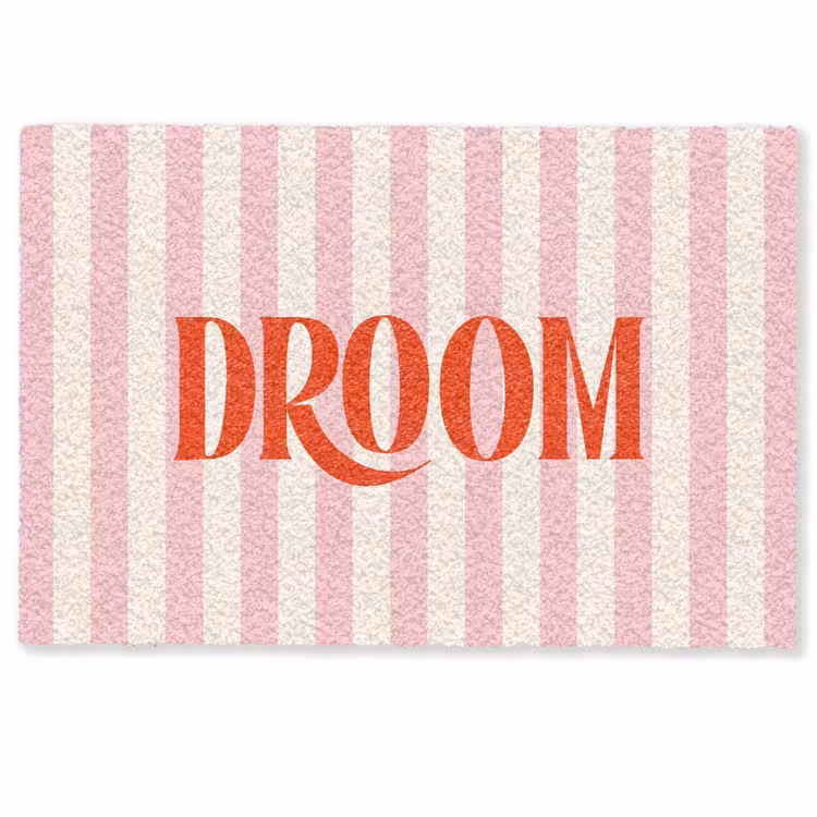 Deurmat - Zachtroze - Rood - Strepen - Droom — 1