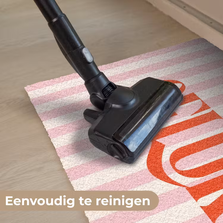 Deurmat - Zachtroze - Rood - Strepen - Geluk — 9