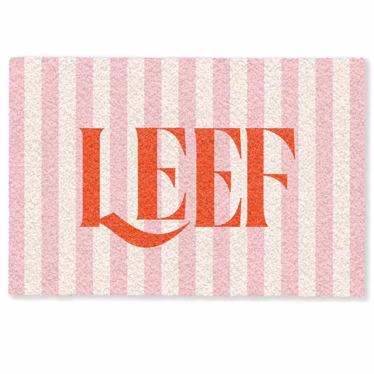 Deurmat - Zachtroze - Rood - Strepen - Leef — 1